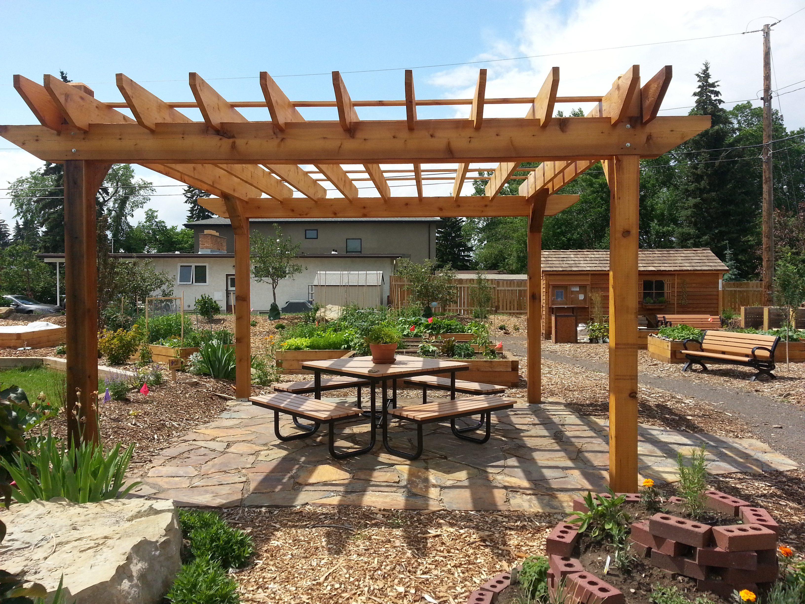 Winston Heights-Mountview Community Garden pergola