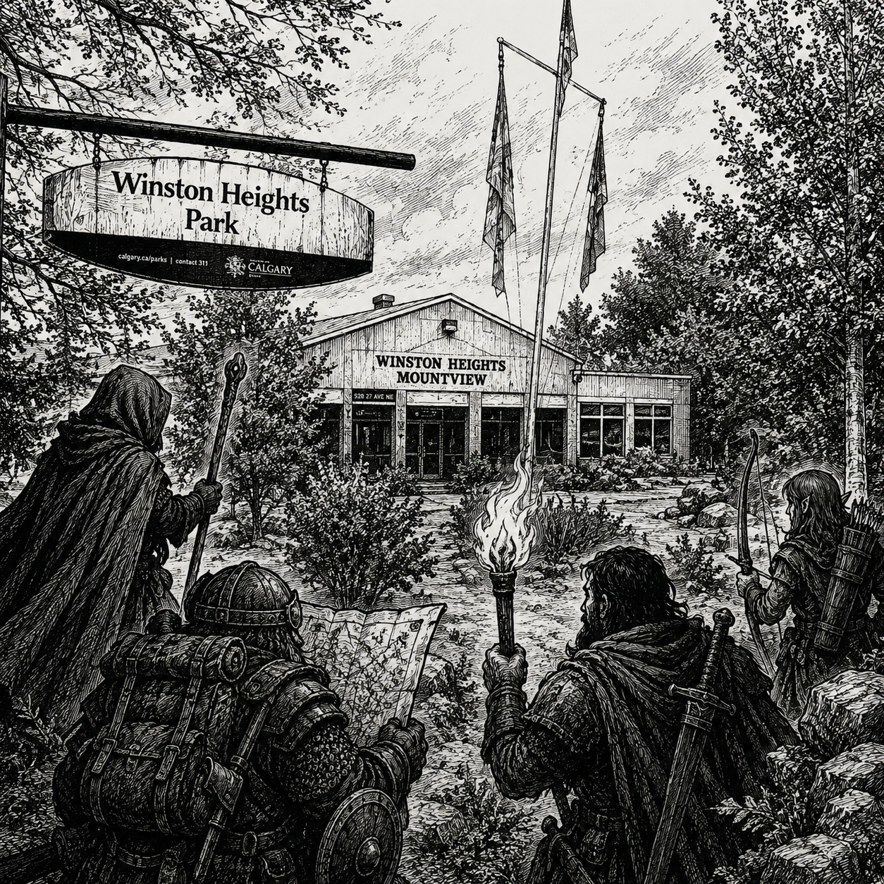 Shadowdark old-school fantasy RPG night artwork
