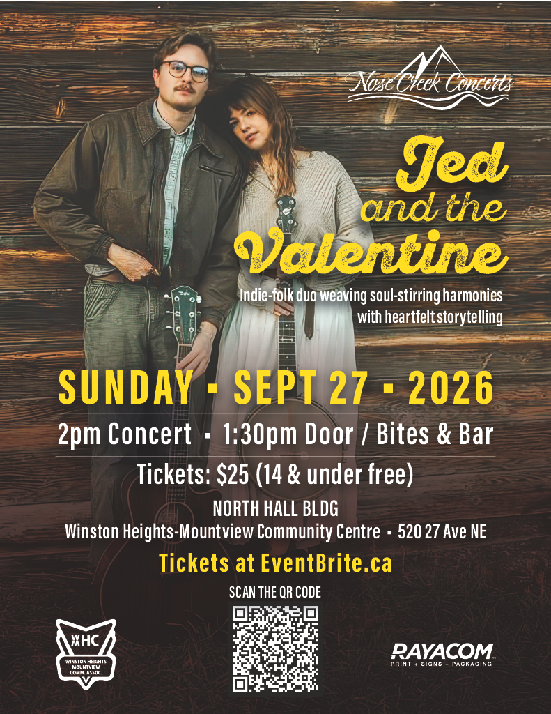 Jed and the Valentine concert poster